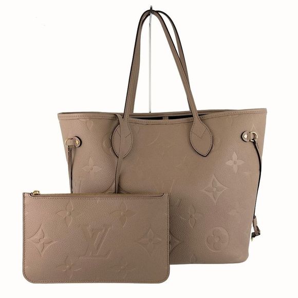 Louis Vuitton Neverfull MM Leather Tote Empreinte leather crème - Picture 1 of 16